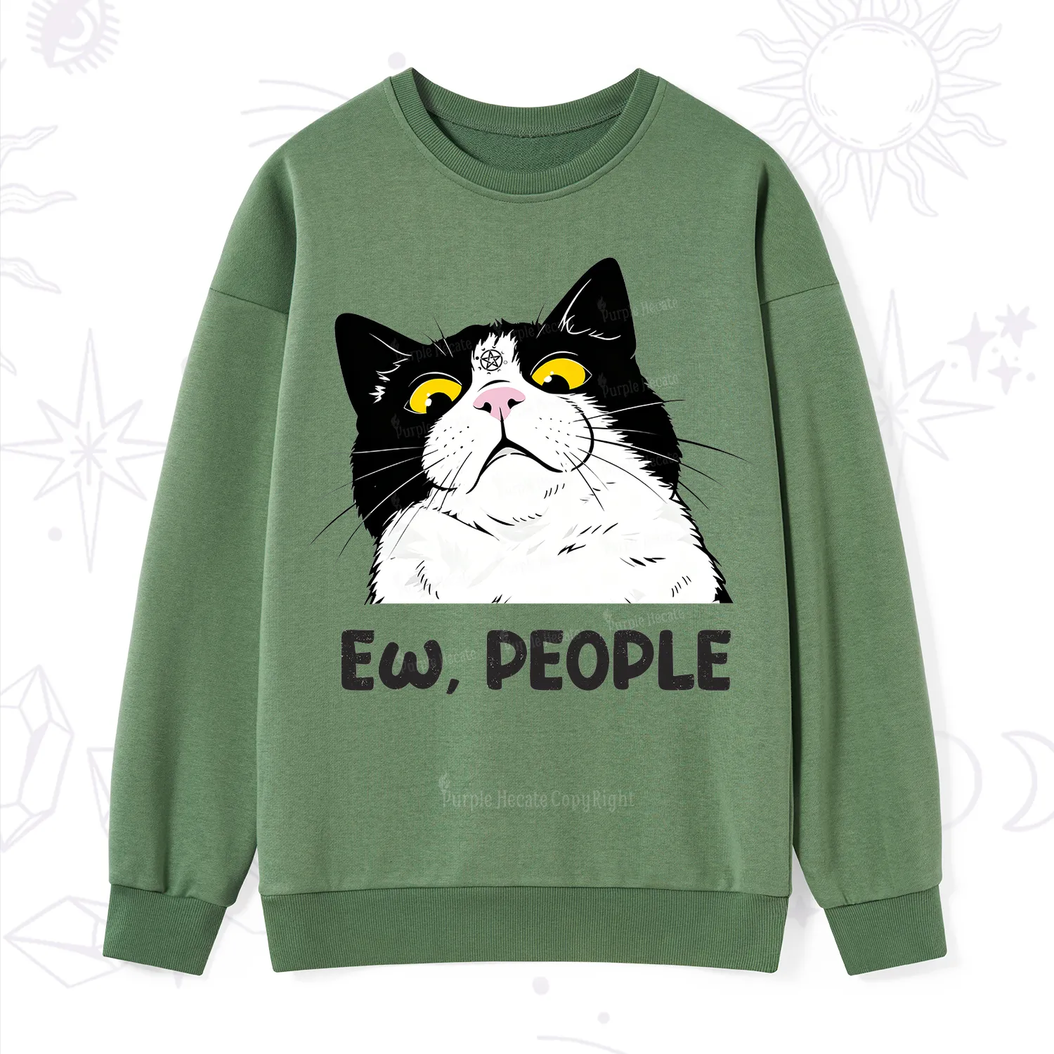 Purplehecate Ew People Cat Sweatshirt
