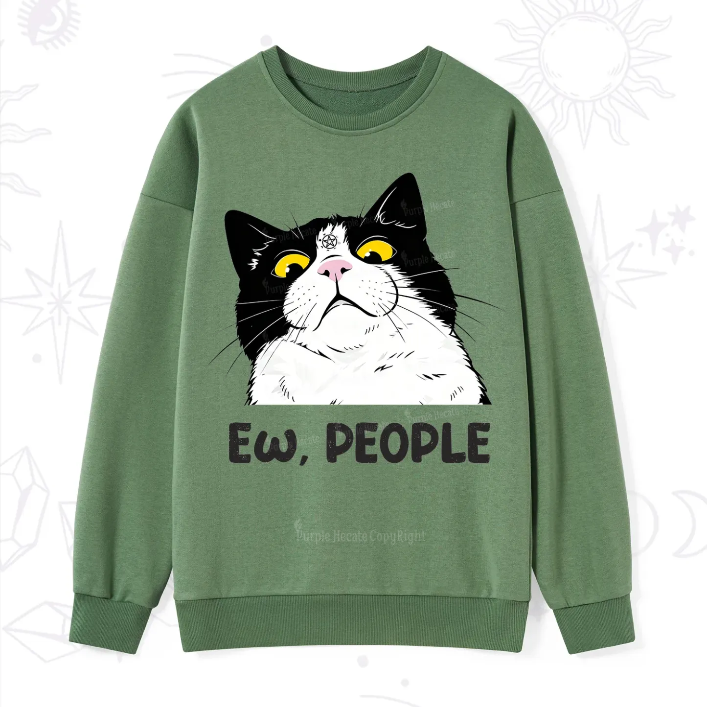 Purplehecate Ew People Cat Sweatshirt