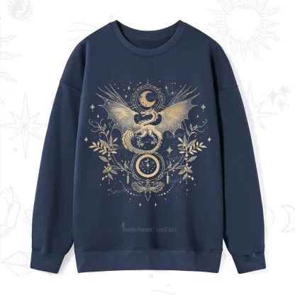 Purplehecate Celestial Dragon Moon Phase Sweatshirt