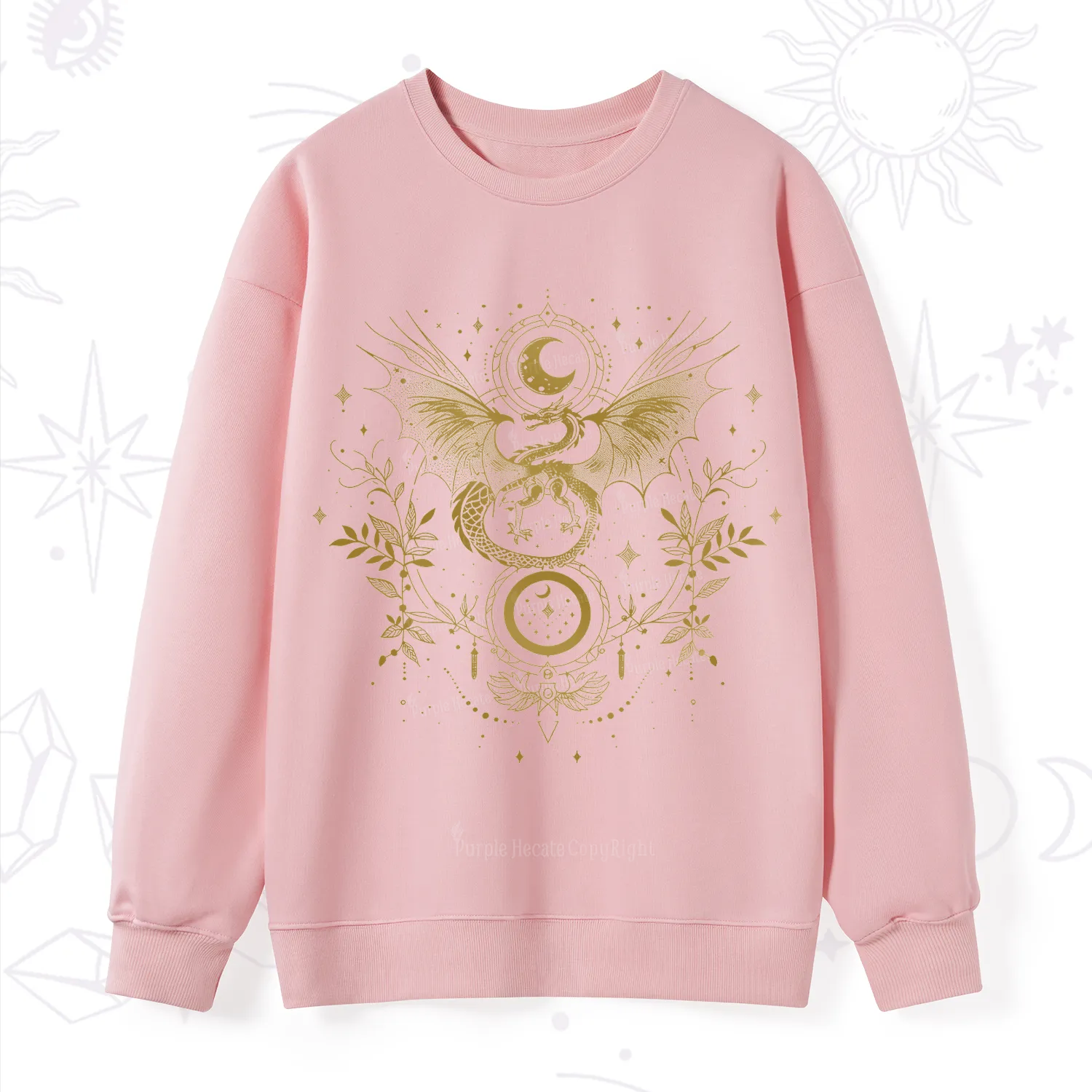 Purplehecate Celestial Dragon Moon Phase Sweatshirt