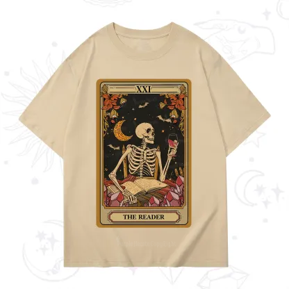 Purplehecate The Reader Tarot Skeleton T-Shirt