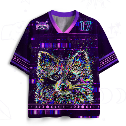 Purplehecate Neon Punk Raccoon Mesh Jersey