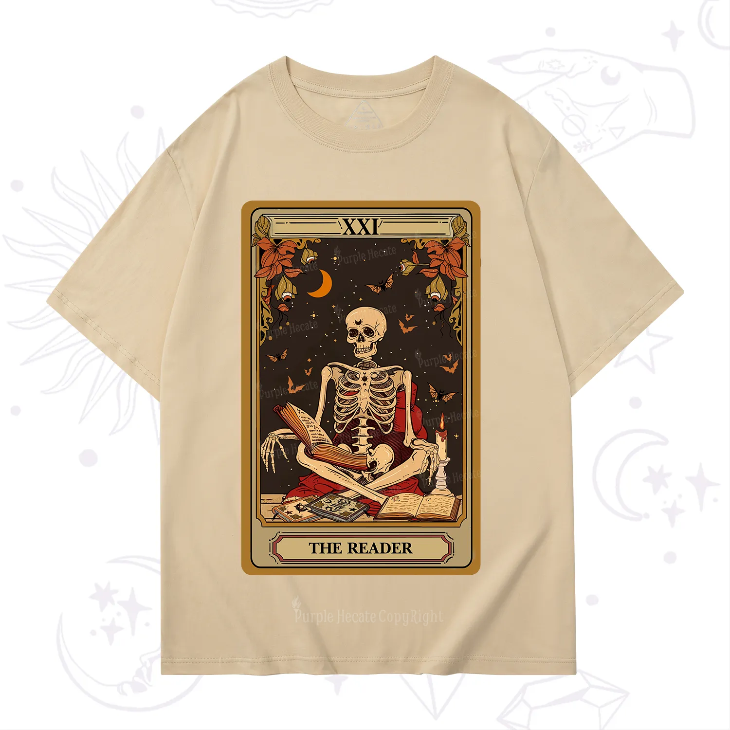 Purplehecate The Reader Tarot Card T-Shirt