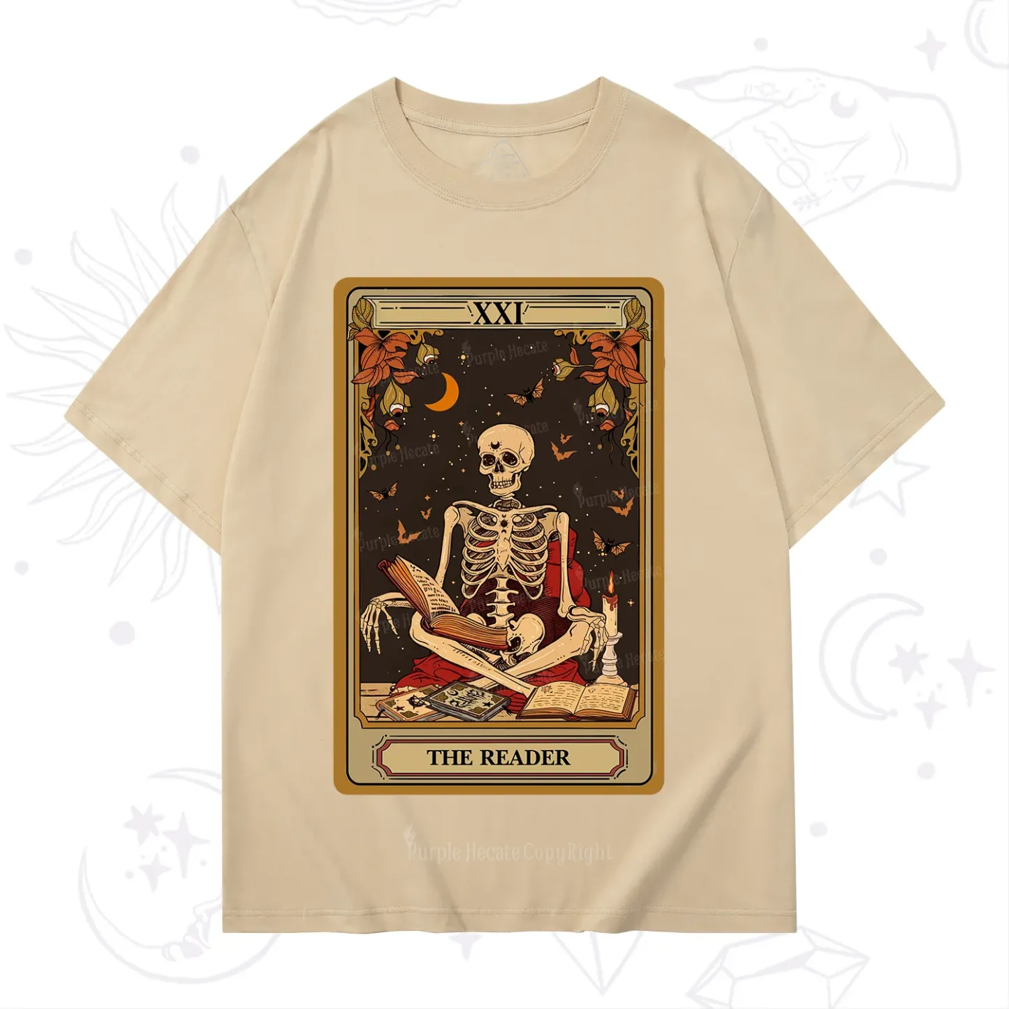 Purplehecate The Reader Tarot Card T-Shirt