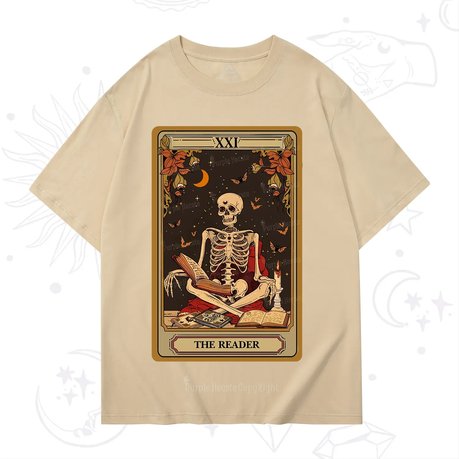 Purplehecate The Reader Tarot Card T-Shirt