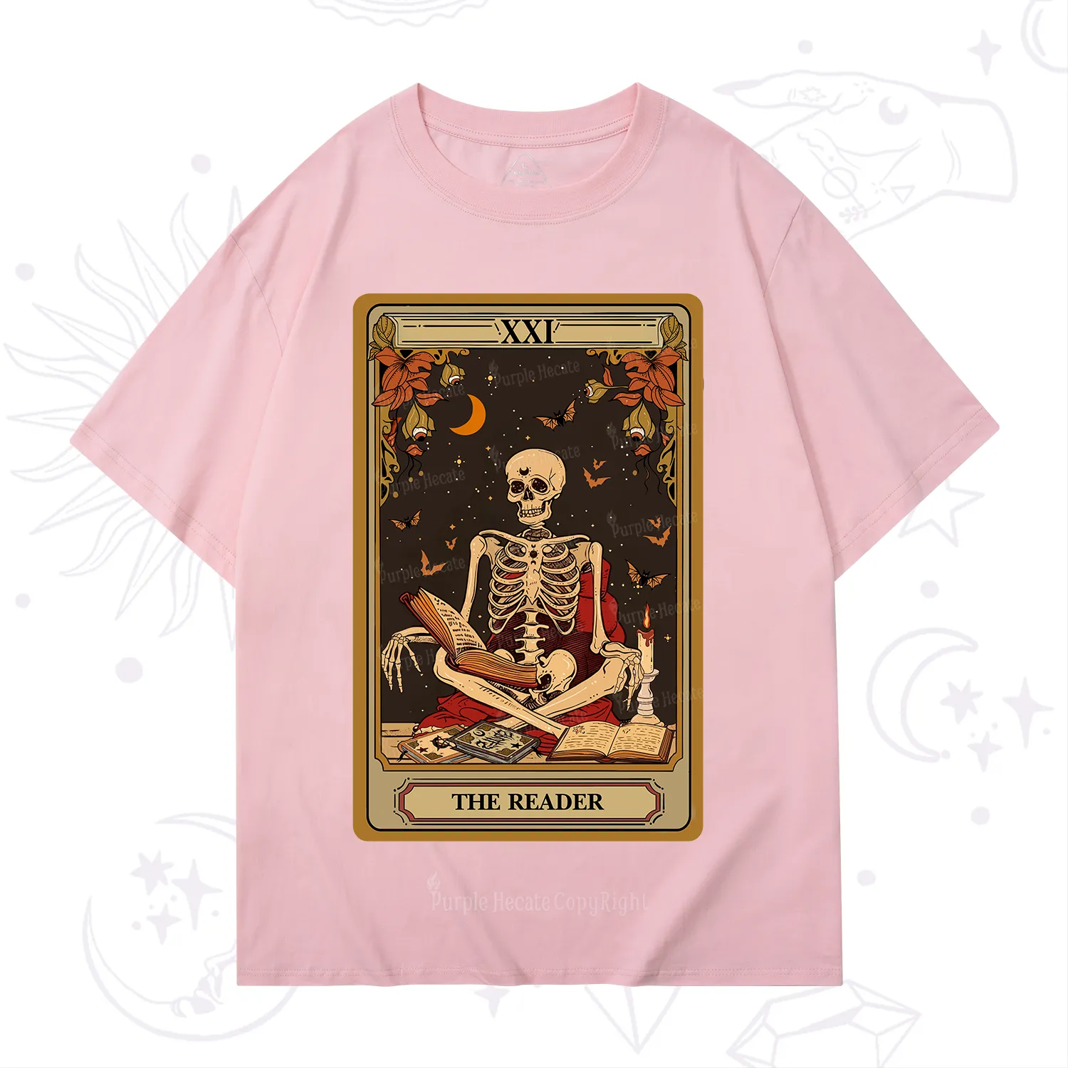 Purplehecate The Reader Tarot Card T-Shirt