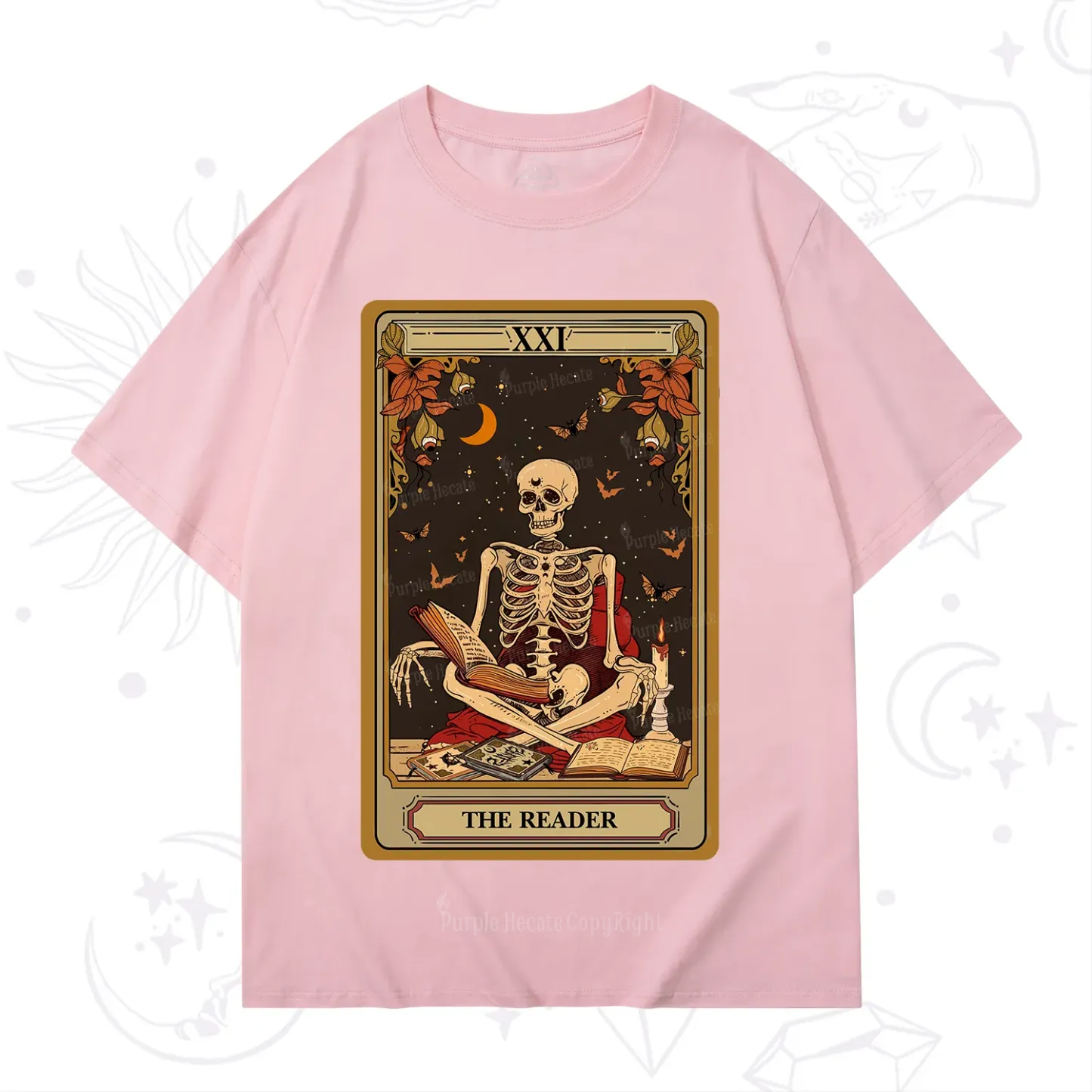Purplehecate The Reader Tarot Card T-Shirt