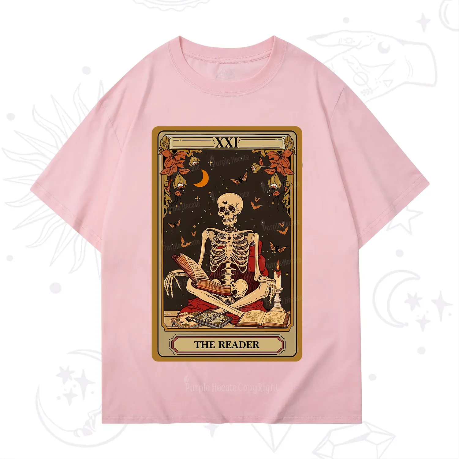 Purplehecate The Reader Tarot Card T-Shirt