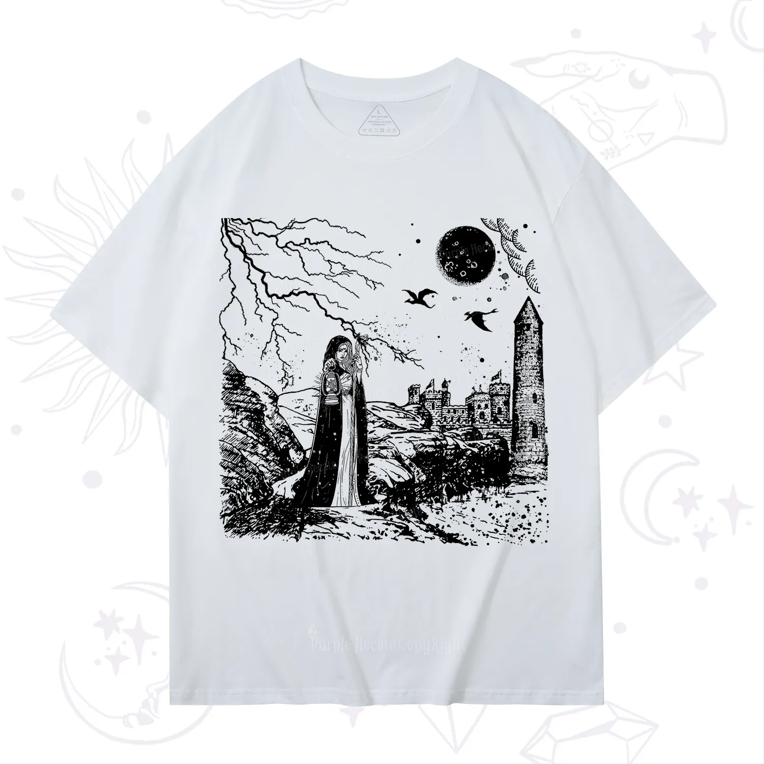 Purplehecate Black Moon Witch Spell Casting T-Shirt