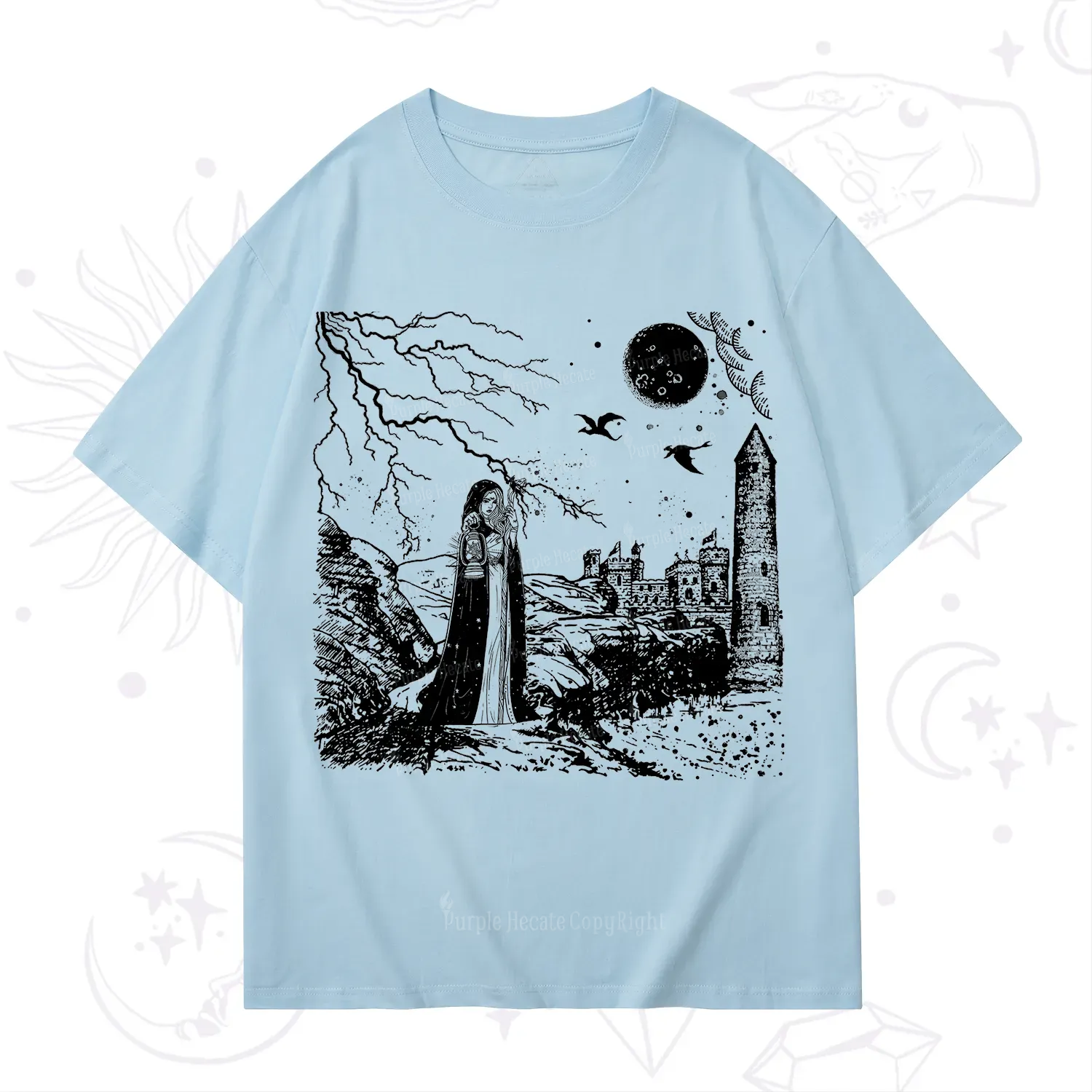 Purplehecate Black Moon Witch Spell Casting T-Shirt
