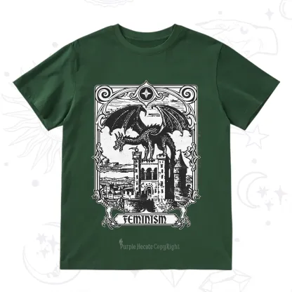 Purplehecate Medieval Feminist Dragon T-Shirt