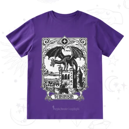 Purplehecate Medieval Feminist Dragon T-Shirt