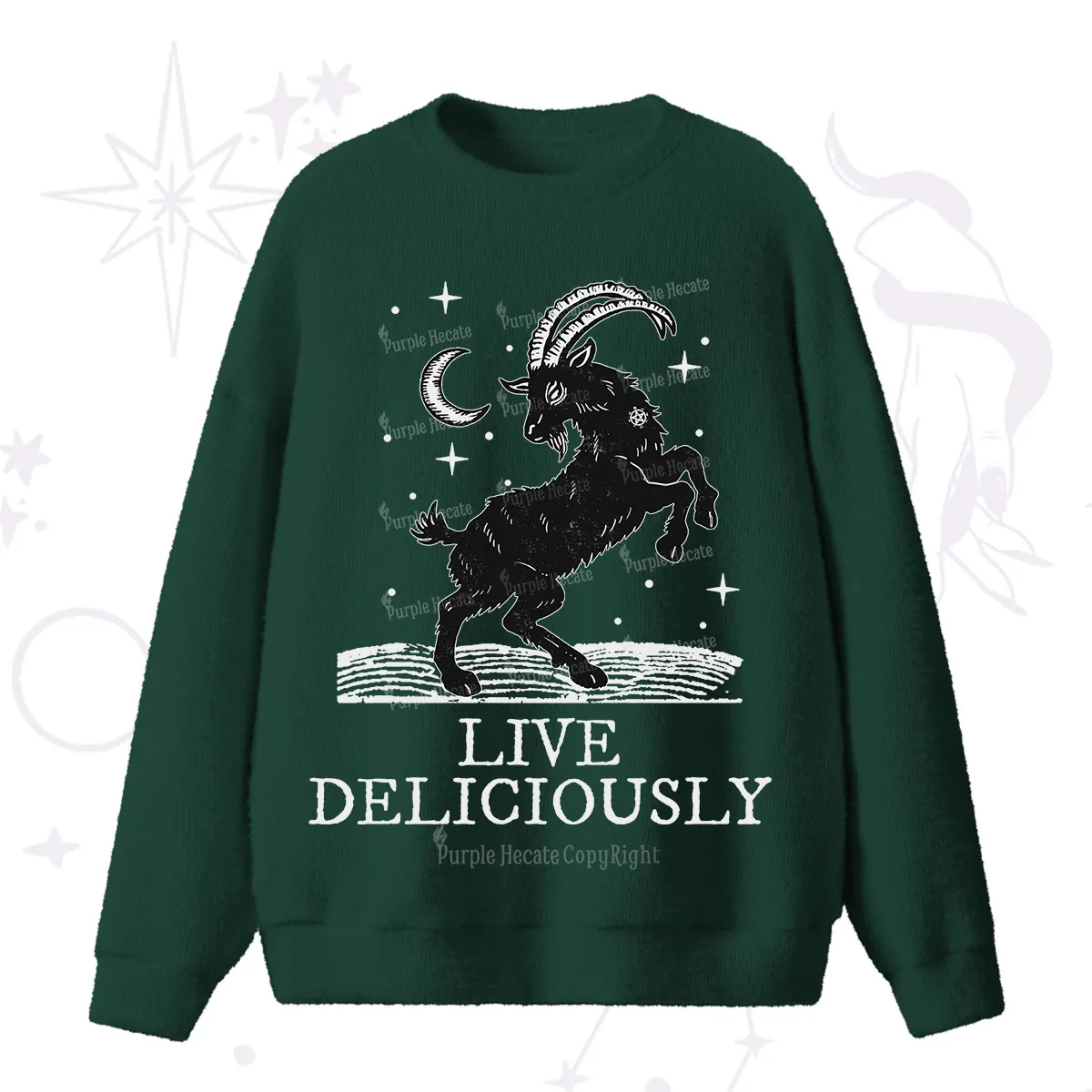 Purplehecate Live Deliciously Fuzzy Ugly Sweater