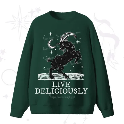 Purplehecate Live Deliciously Fuzzy Ugly Sweater