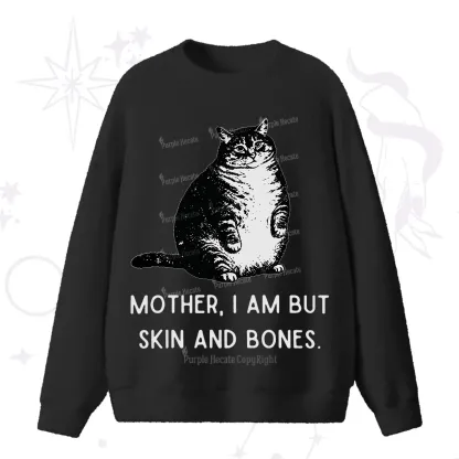 Purplehecate Cat Mother I Am But Skin And Bones Fuzzy Ugly Sweater