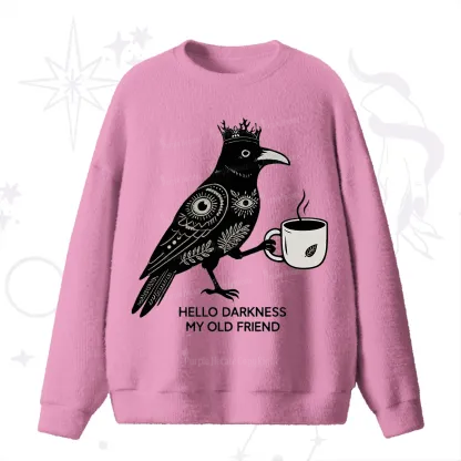 Purplehecate Hello Darkness My Old Friend Fuzzy Ugly Sweater