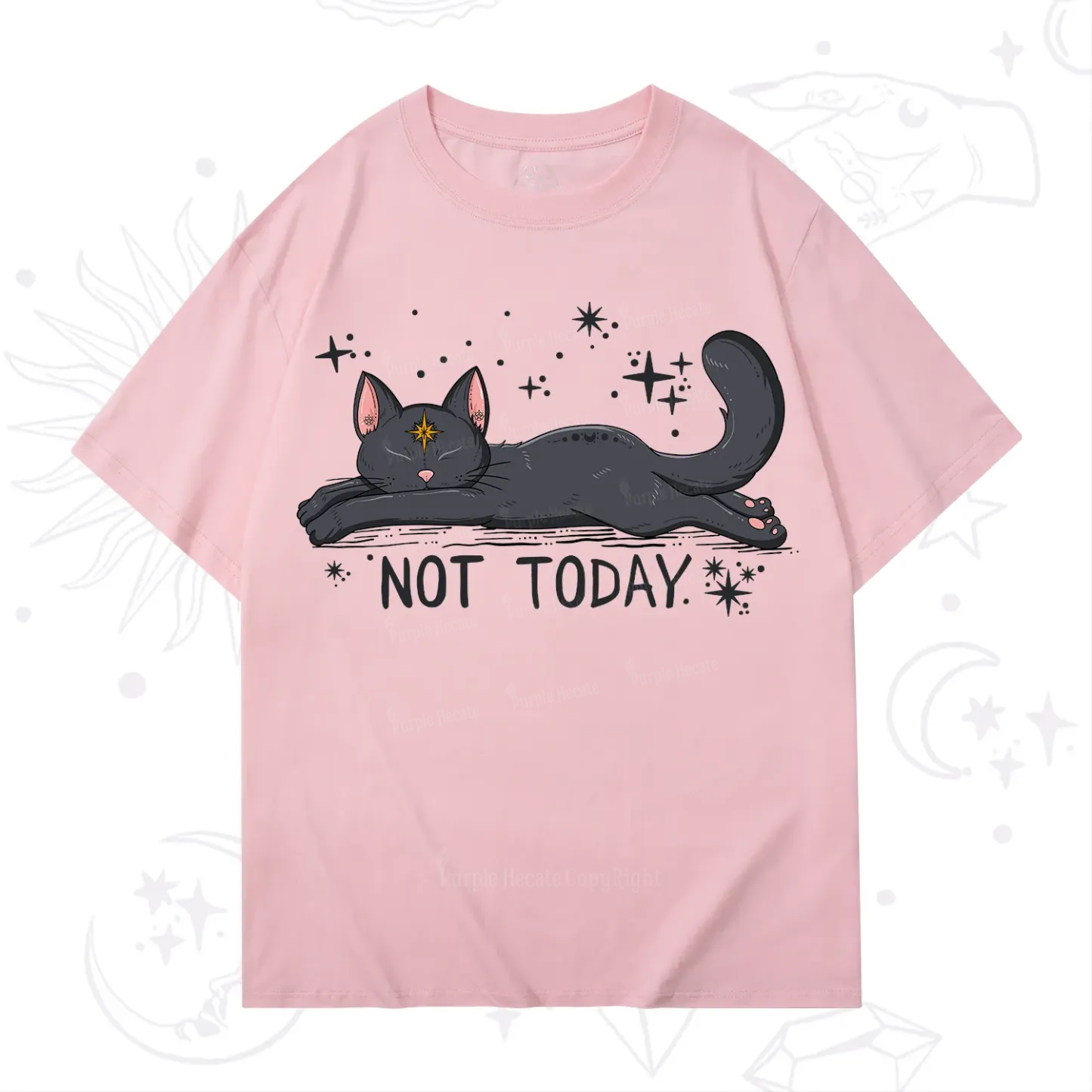 Purplehecate Not Today Cat T-Shirt
