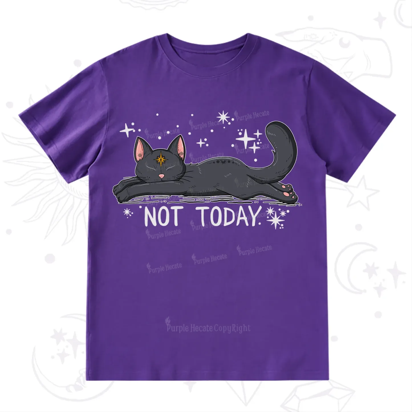 Purplehecate Not Today Cat T-Shirt