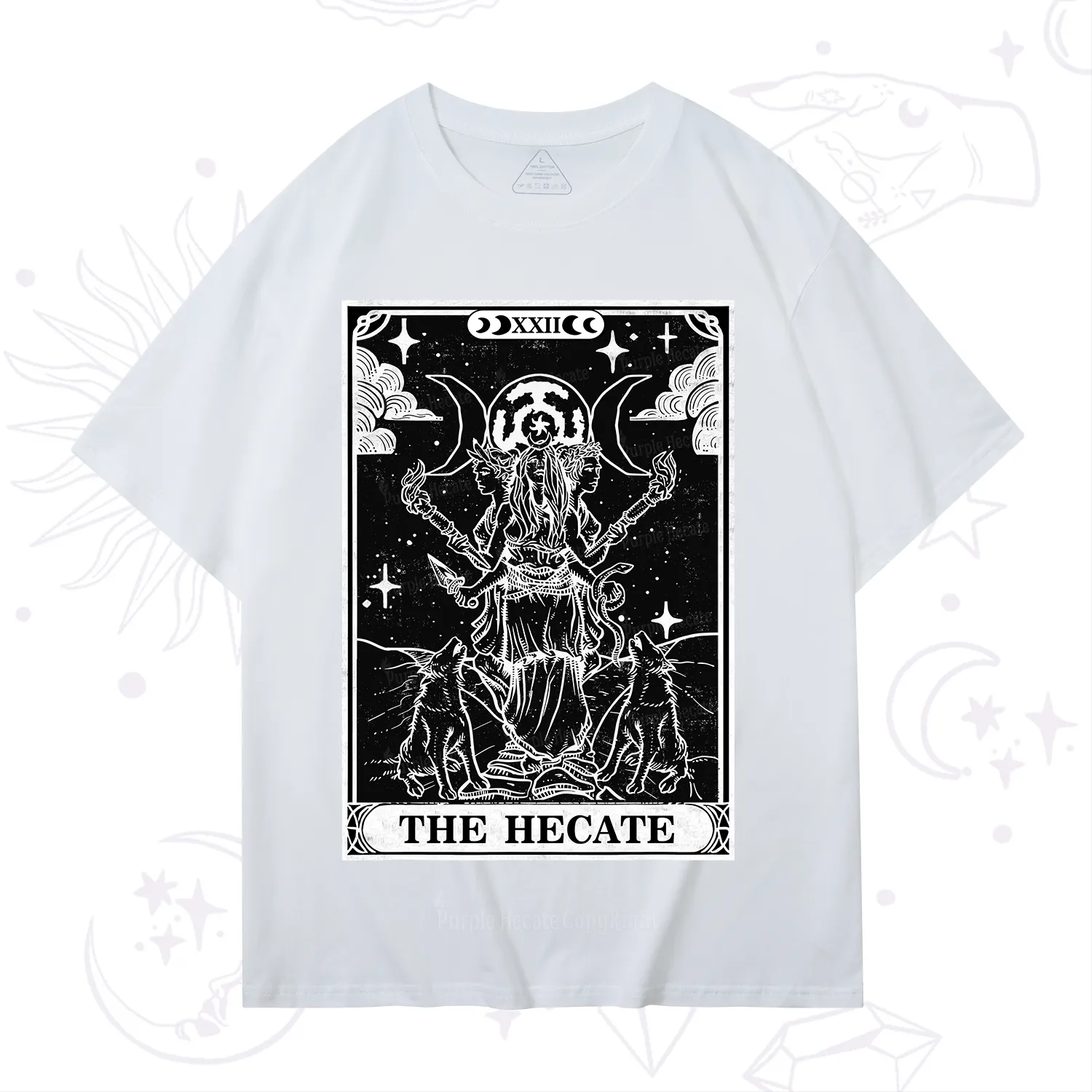Purplehecate The Dark Moon Goddess Hecate Tarot T-Shirt