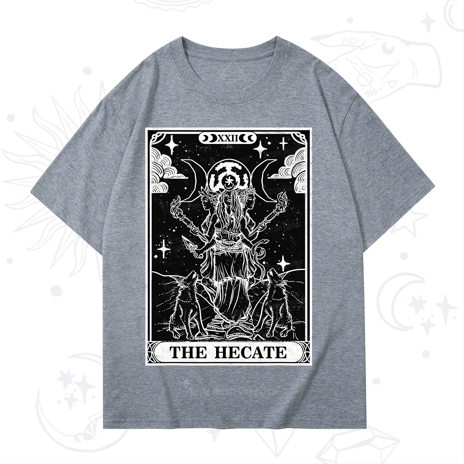 Purplehecate The Dark Moon Goddess Hecate Tarot T-Shirt