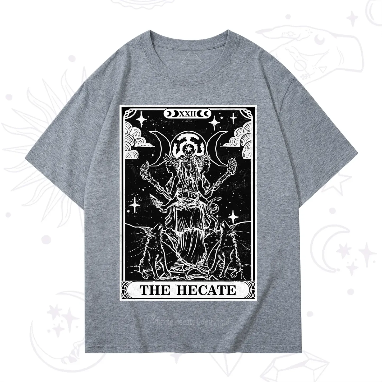 Purplehecate The Dark Moon Goddess Hecate Tarot T-Shirt