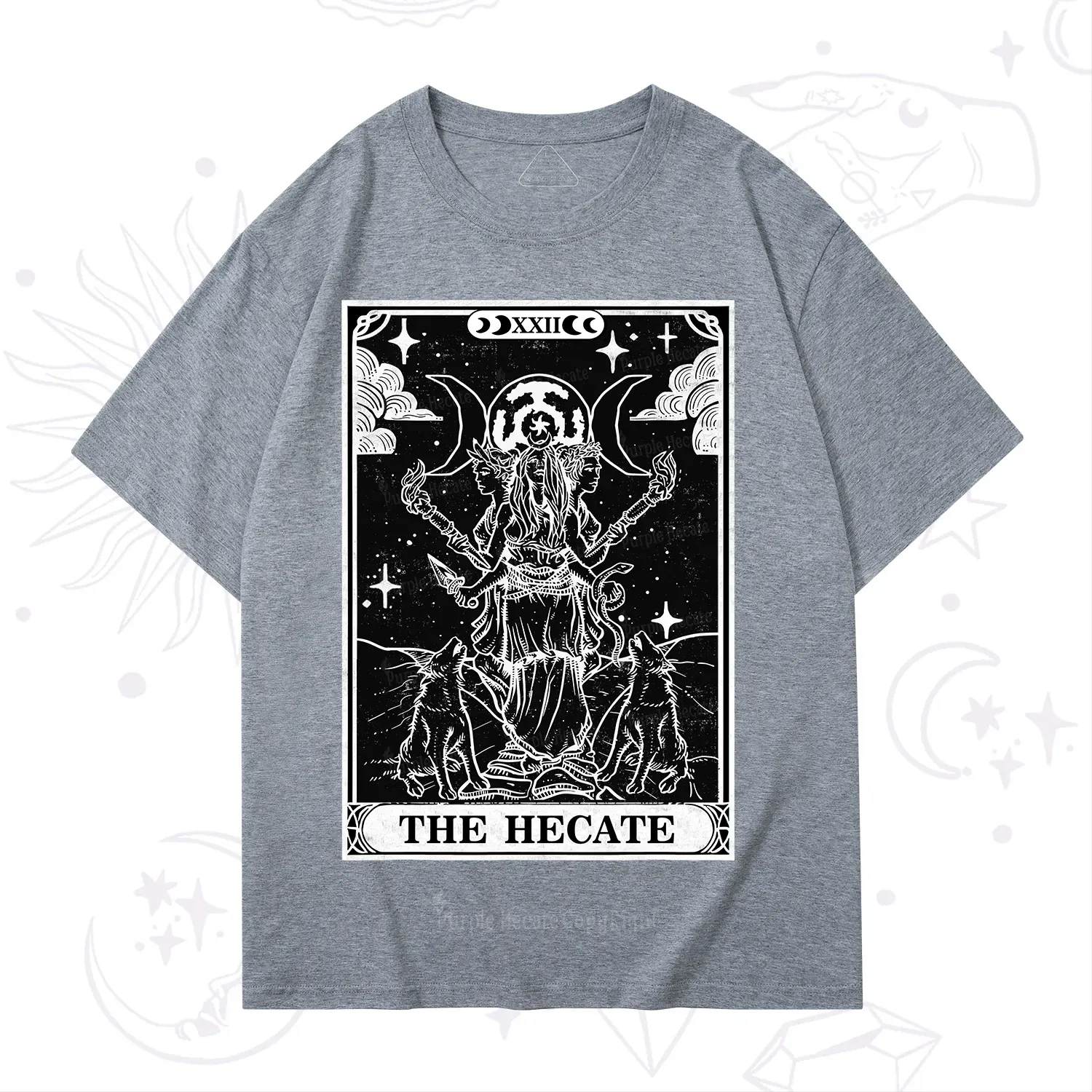Purplehecate The Dark Moon Goddess Hecate Tarot T-Shirt