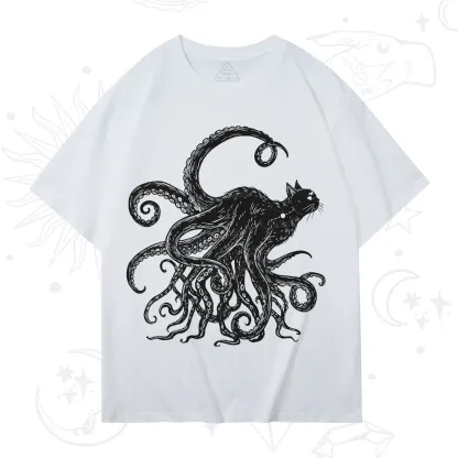 Purplehecate Black Cat with Octopus Tentacles T-Shirt