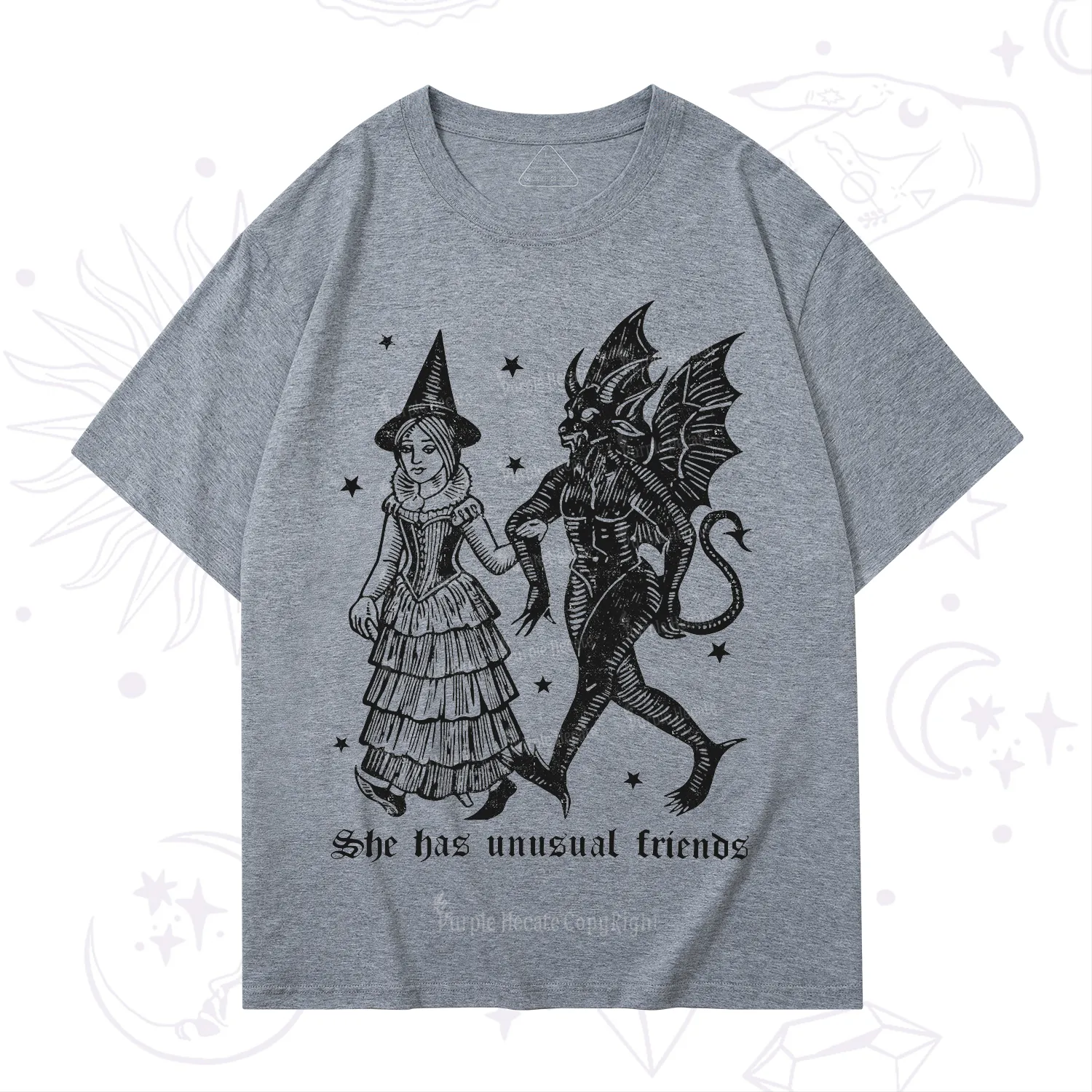 Purplehecate She Has Unusual Friends T-Shirt