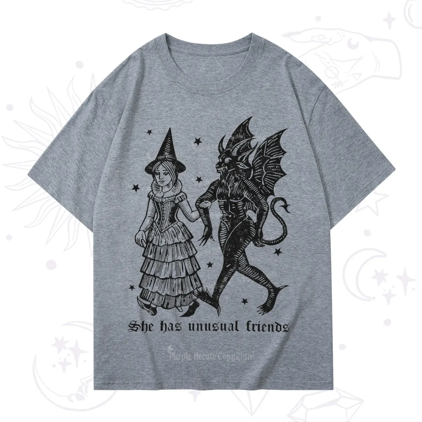 Purplehecate She Has Unusual Friends T-Shirt
