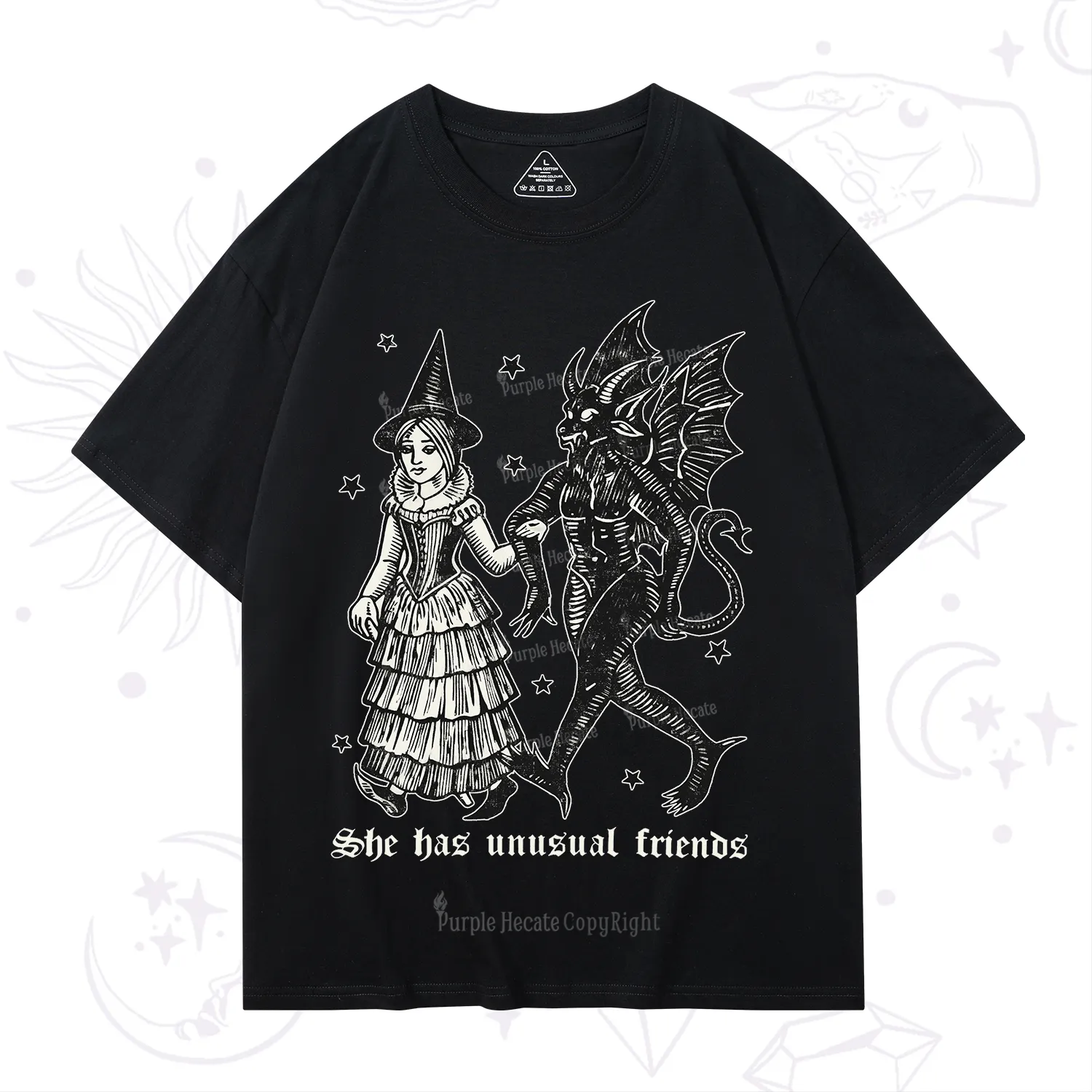 Purplehecate She Has Unusual Friends T-Shirt