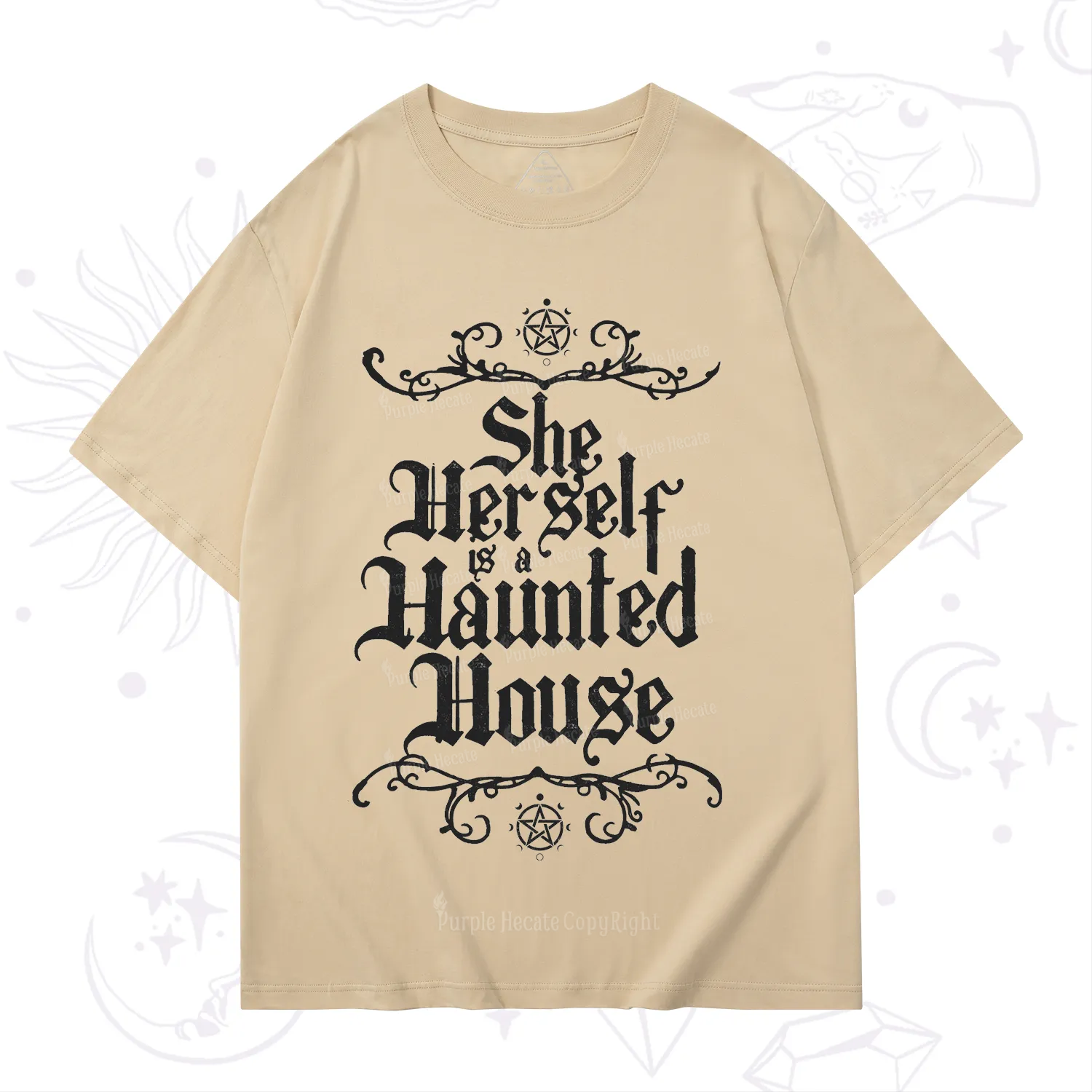 Purplehecate She Herself is a Haunted House T-Shirt