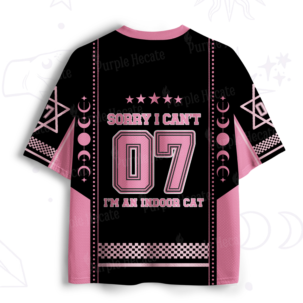 Purplehecate Sorry I Can't Go I'm an Indoor Cat Mesh Jersey