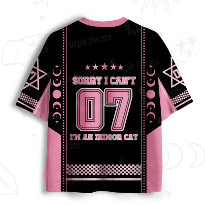 Purplehecate Sorry I Can't Go I'm an Indoor Cat Mesh Jersey