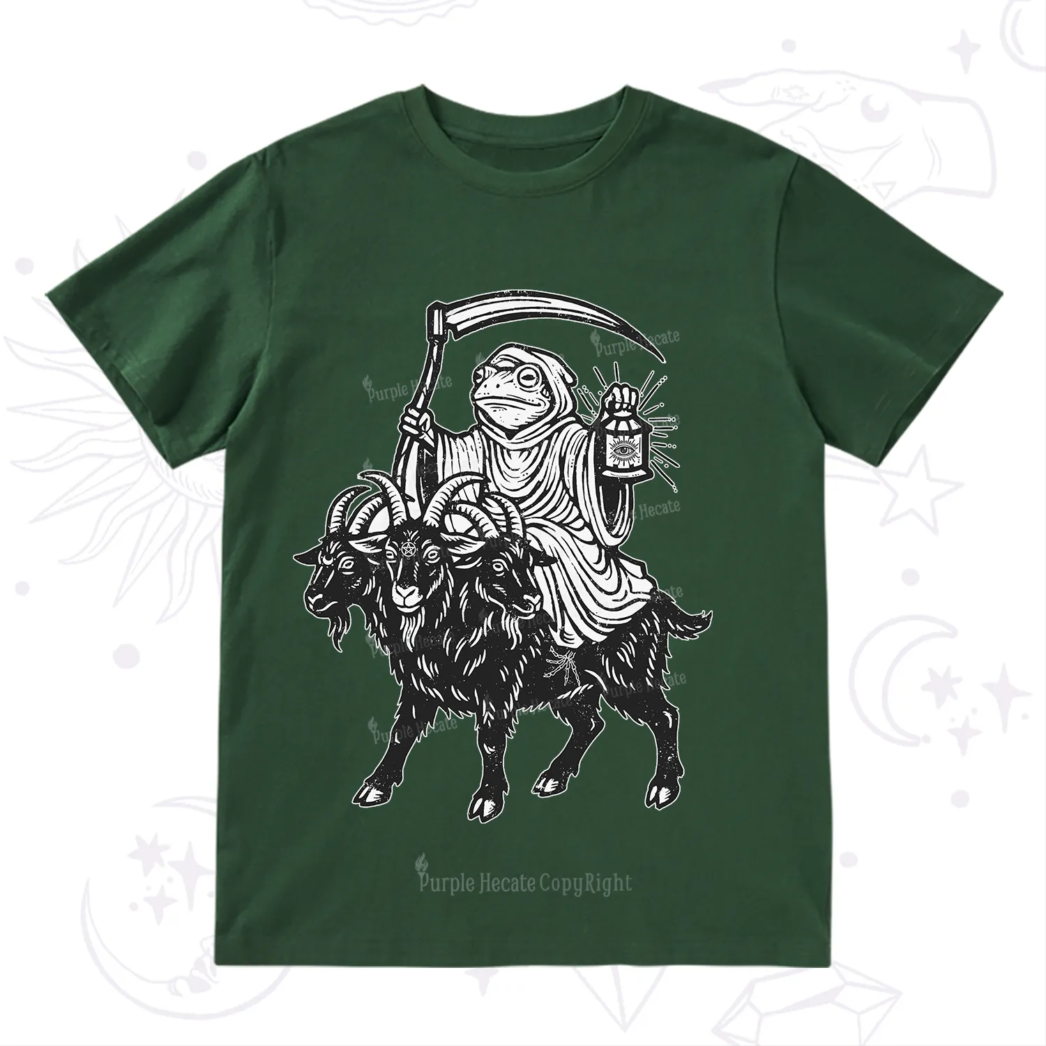 Purplehecate Death Frog Goat Rider T-Shirt