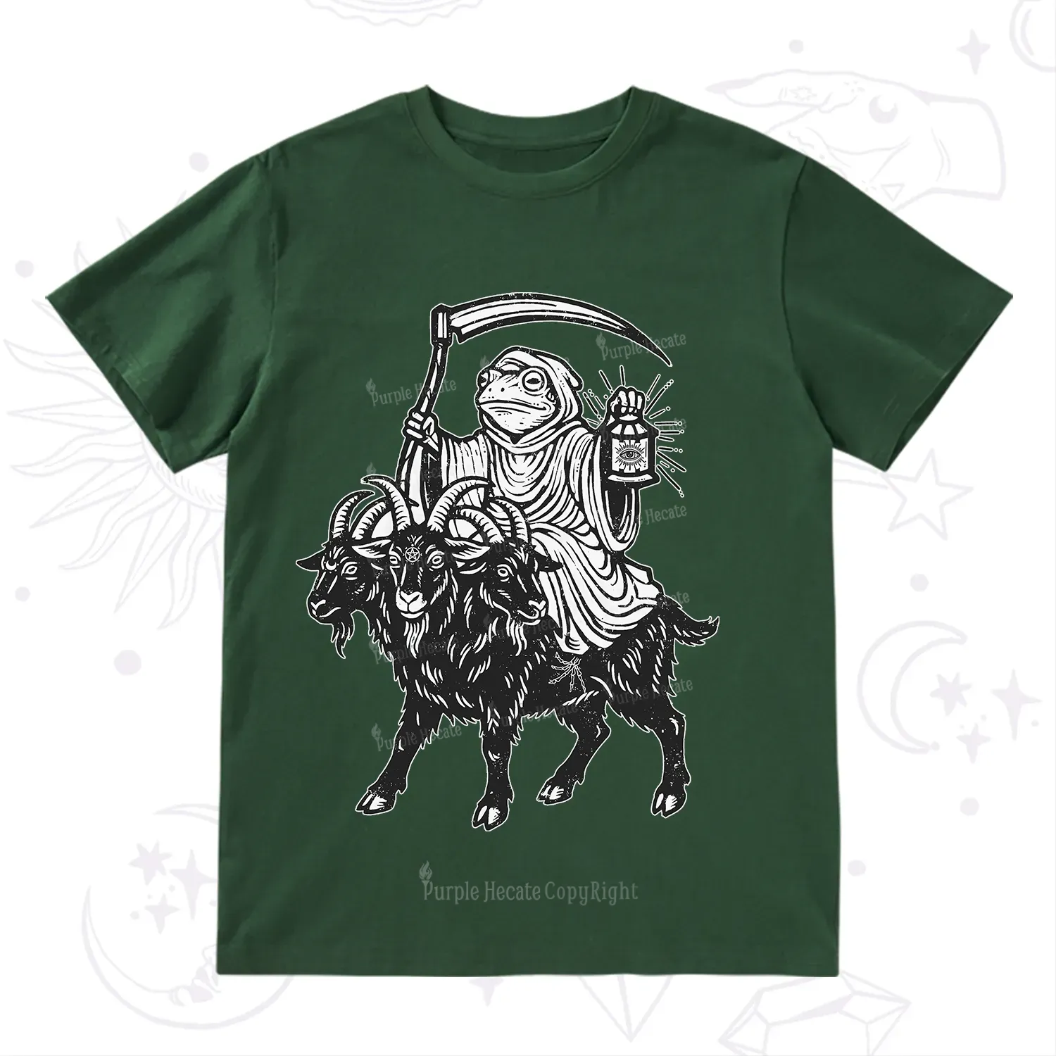 Purplehecate Death Frog Goat Rider T-Shirt