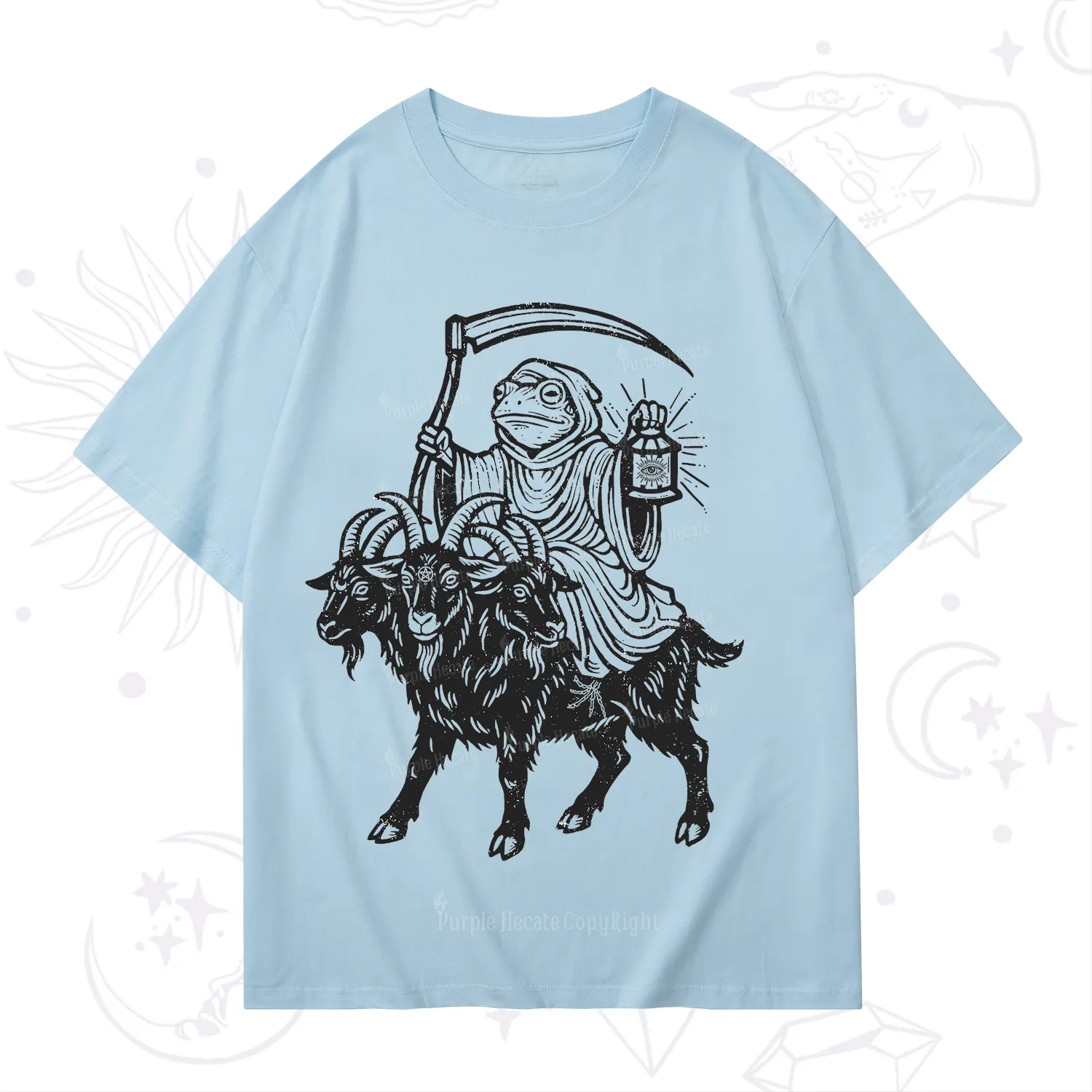 Purplehecate Death Frog Goat Rider T-Shirt