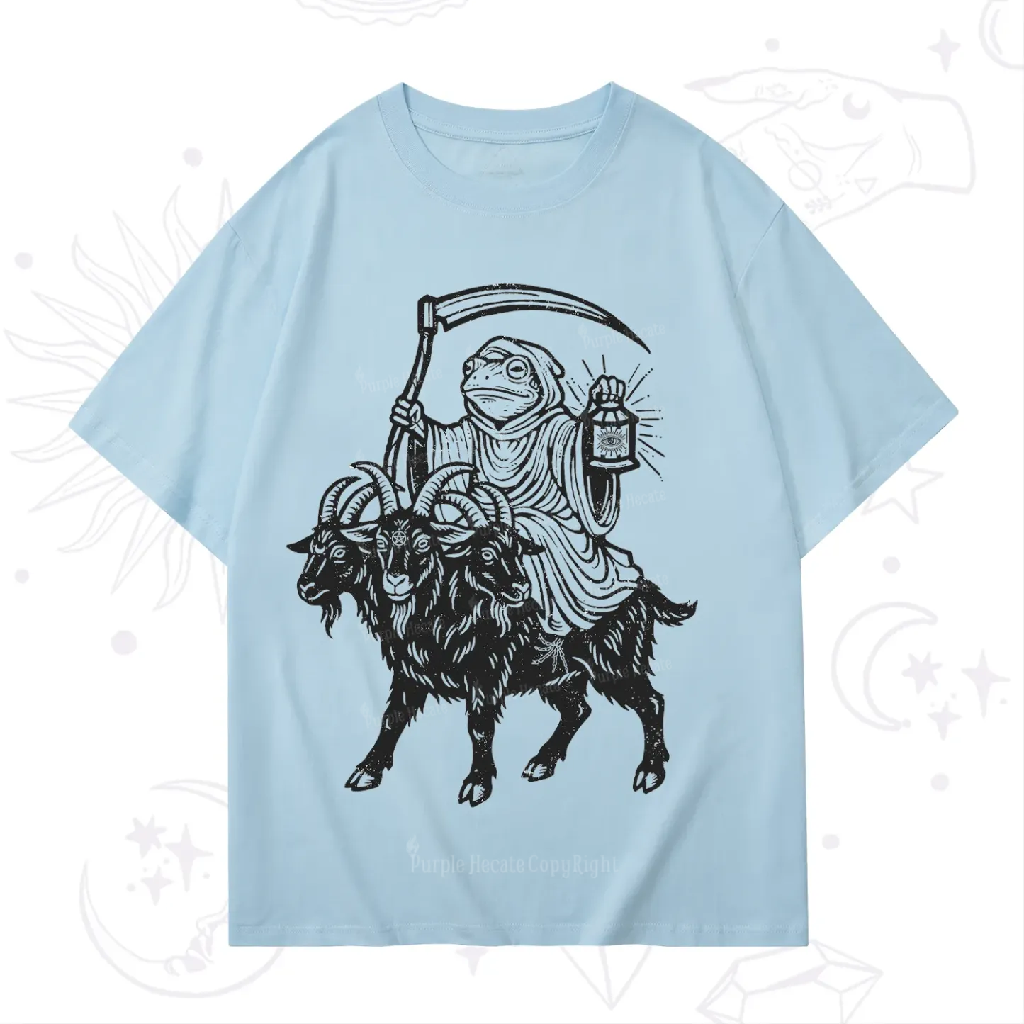 Purplehecate Death Frog Goat Rider T-Shirt