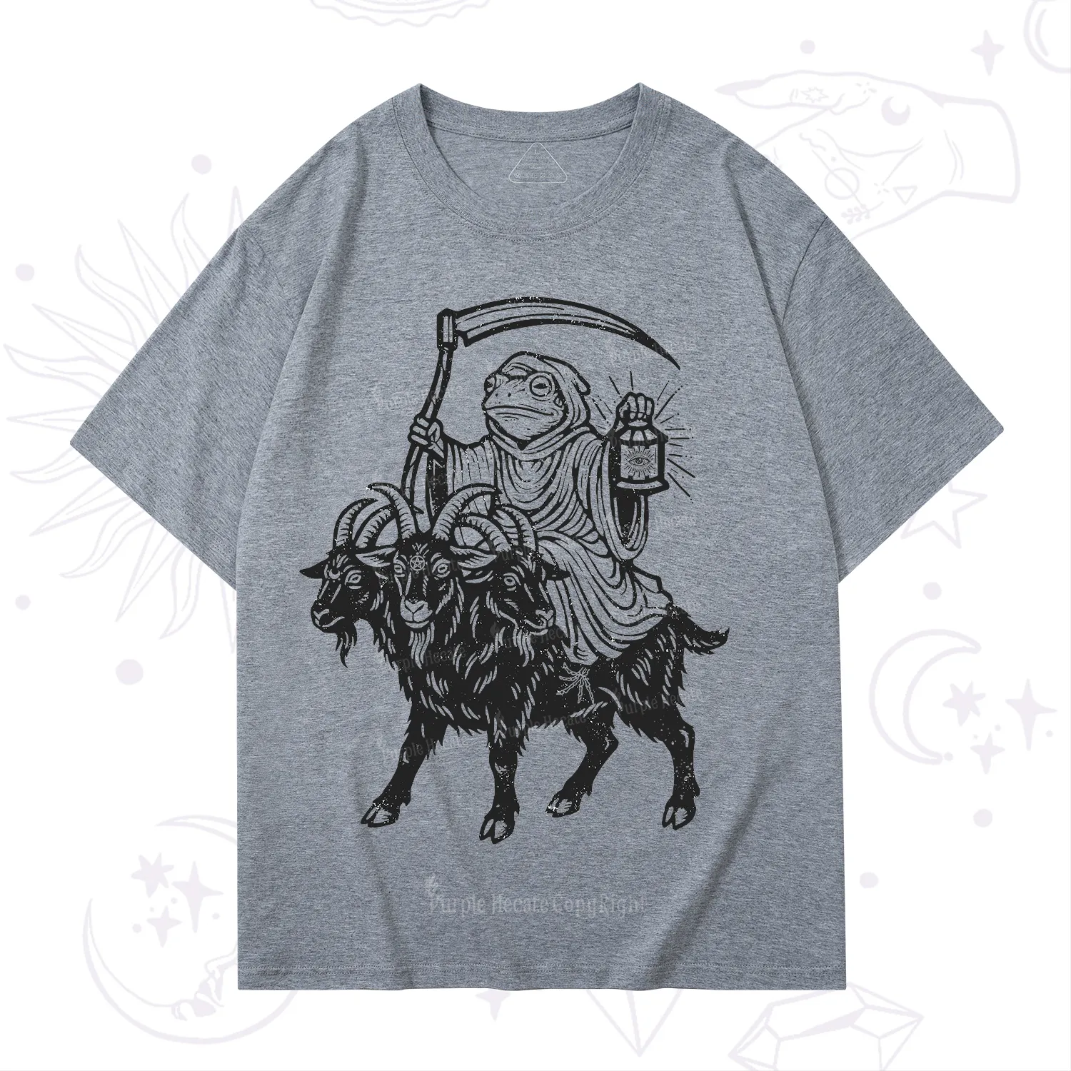 Purplehecate Death Frog Goat Rider T-Shirt