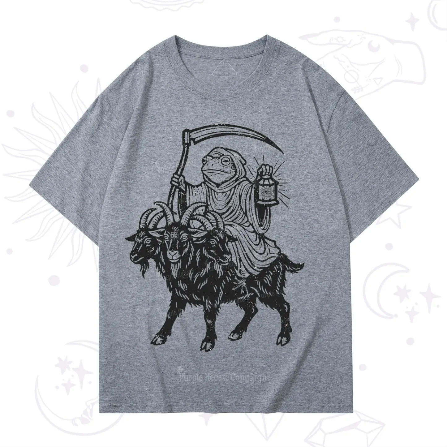 Purplehecate Death Frog Goat Rider T-Shirt