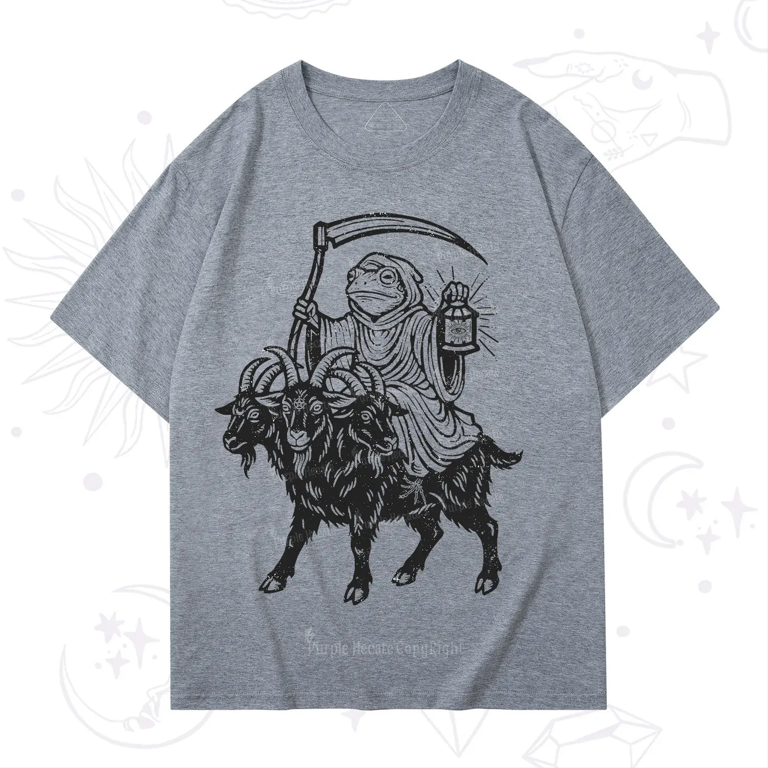 Purplehecate Death Frog Goat Rider T-Shirt
