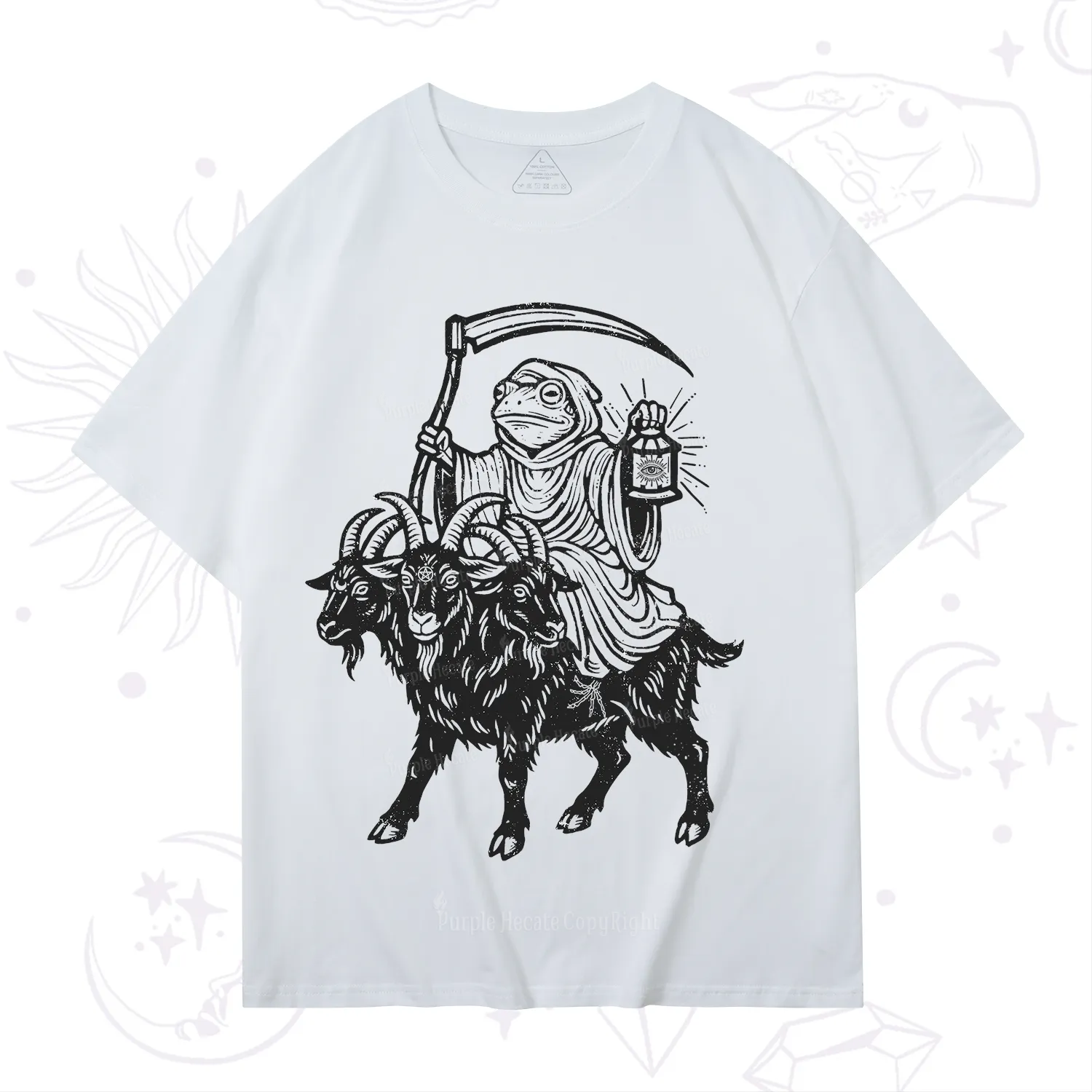 Purplehecate Death Frog Goat Rider T-Shirt