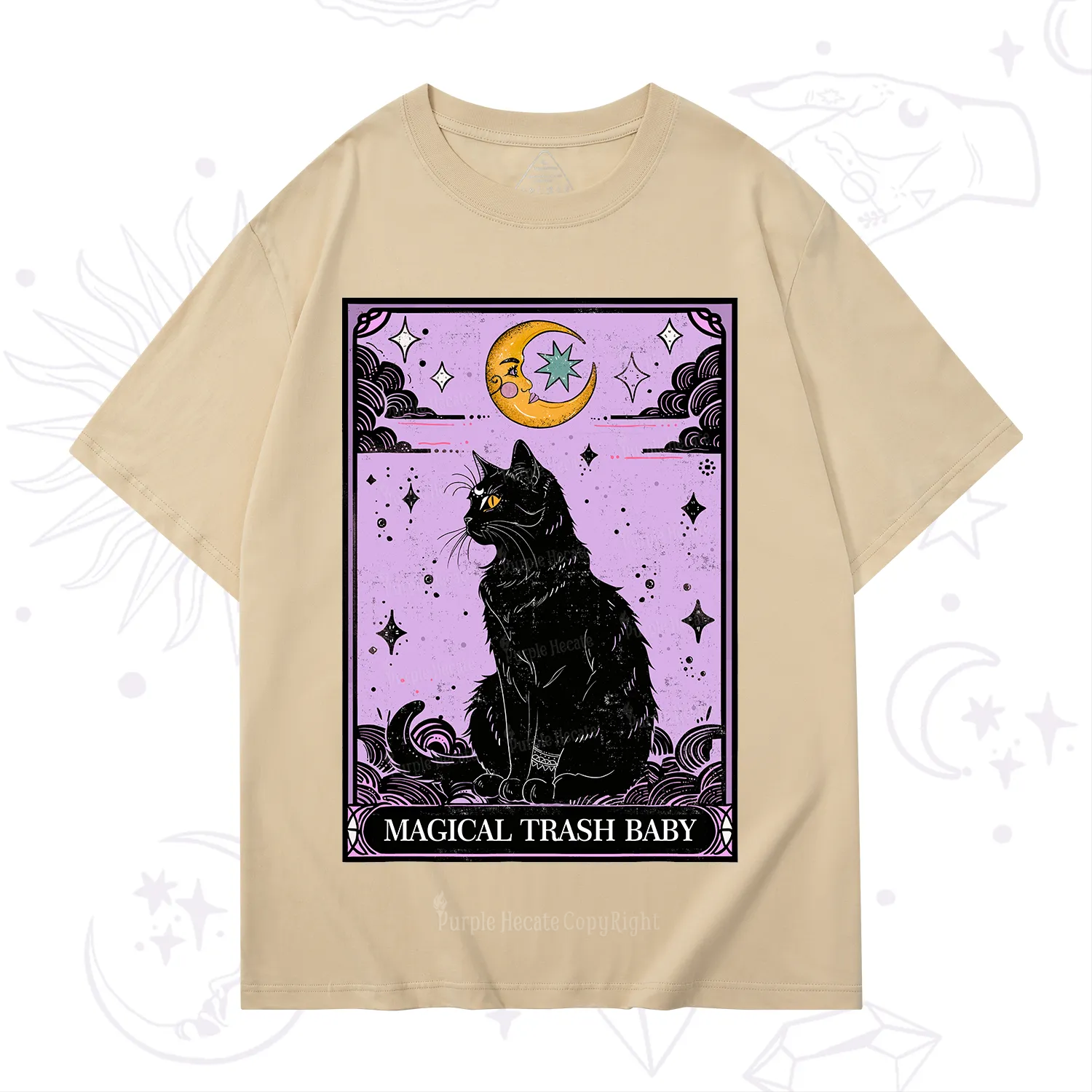 Purplehecate Magical Trash Baby Tarot Cat T-Shirt
