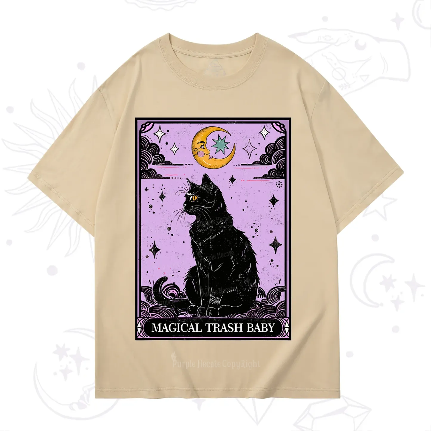 Purplehecate Magical Trash Baby Tarot Cat T-Shirt