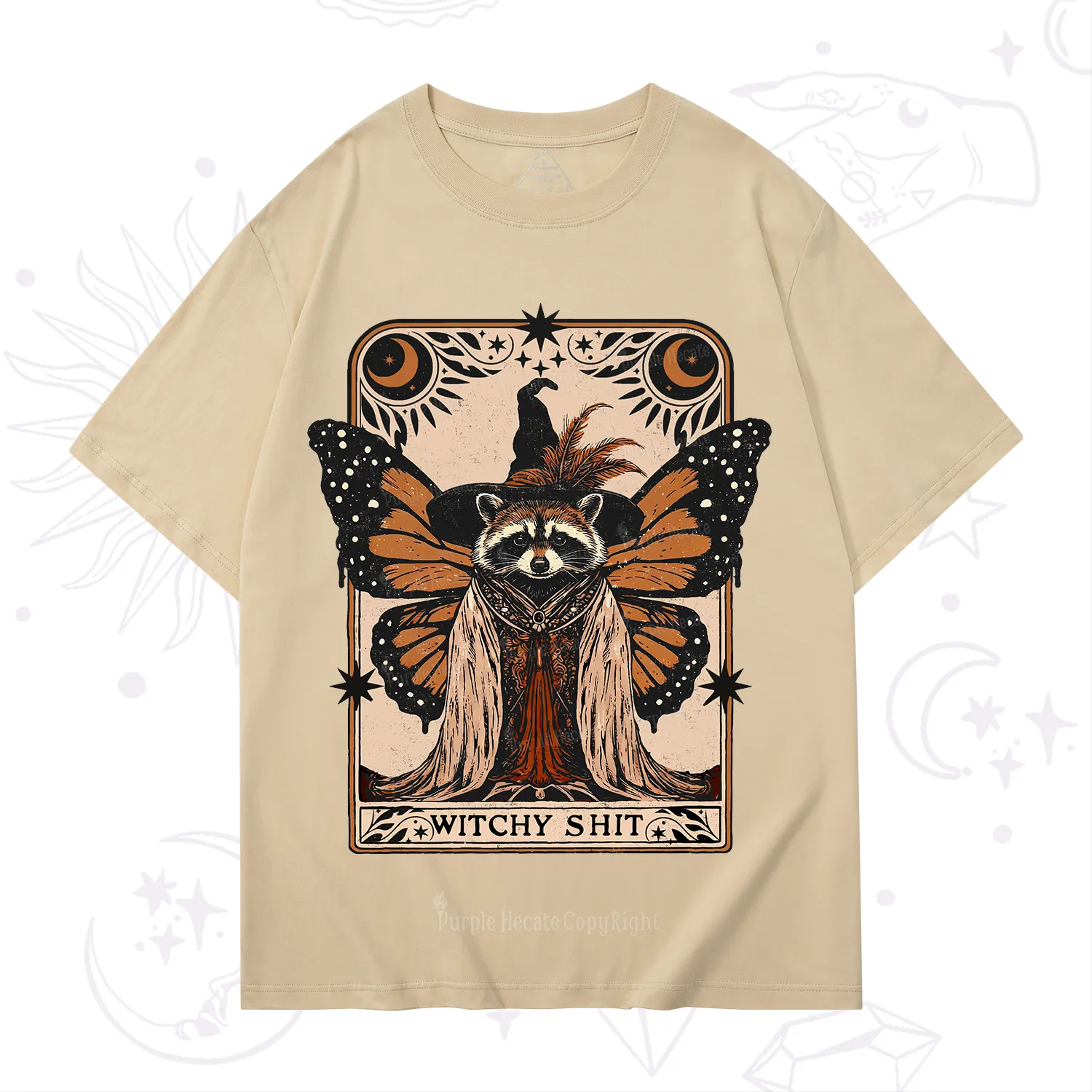 Purplehecate Witchy Shit Raccoon T-Shirt