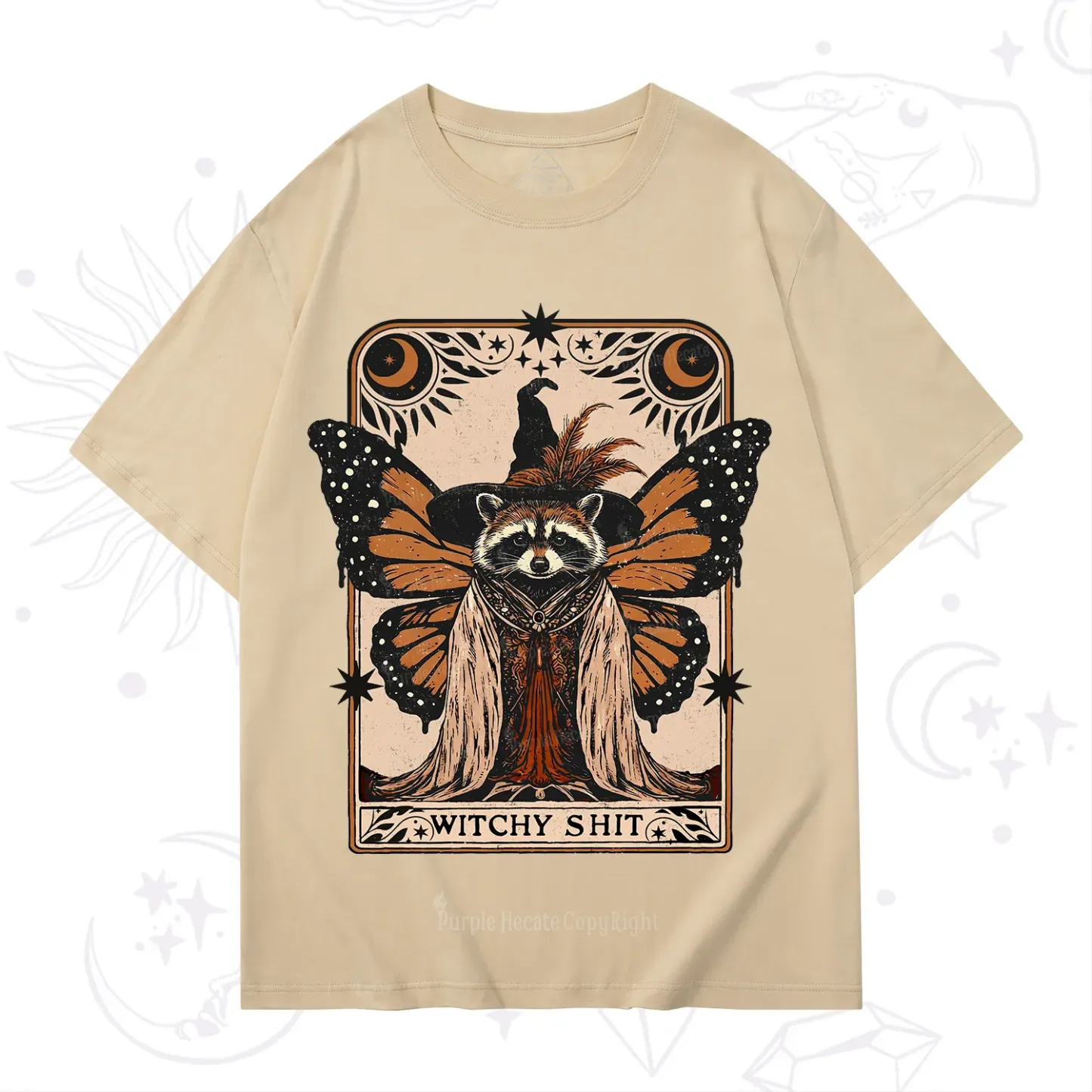 Purplehecate Witchy Shit Raccoon T-Shirt