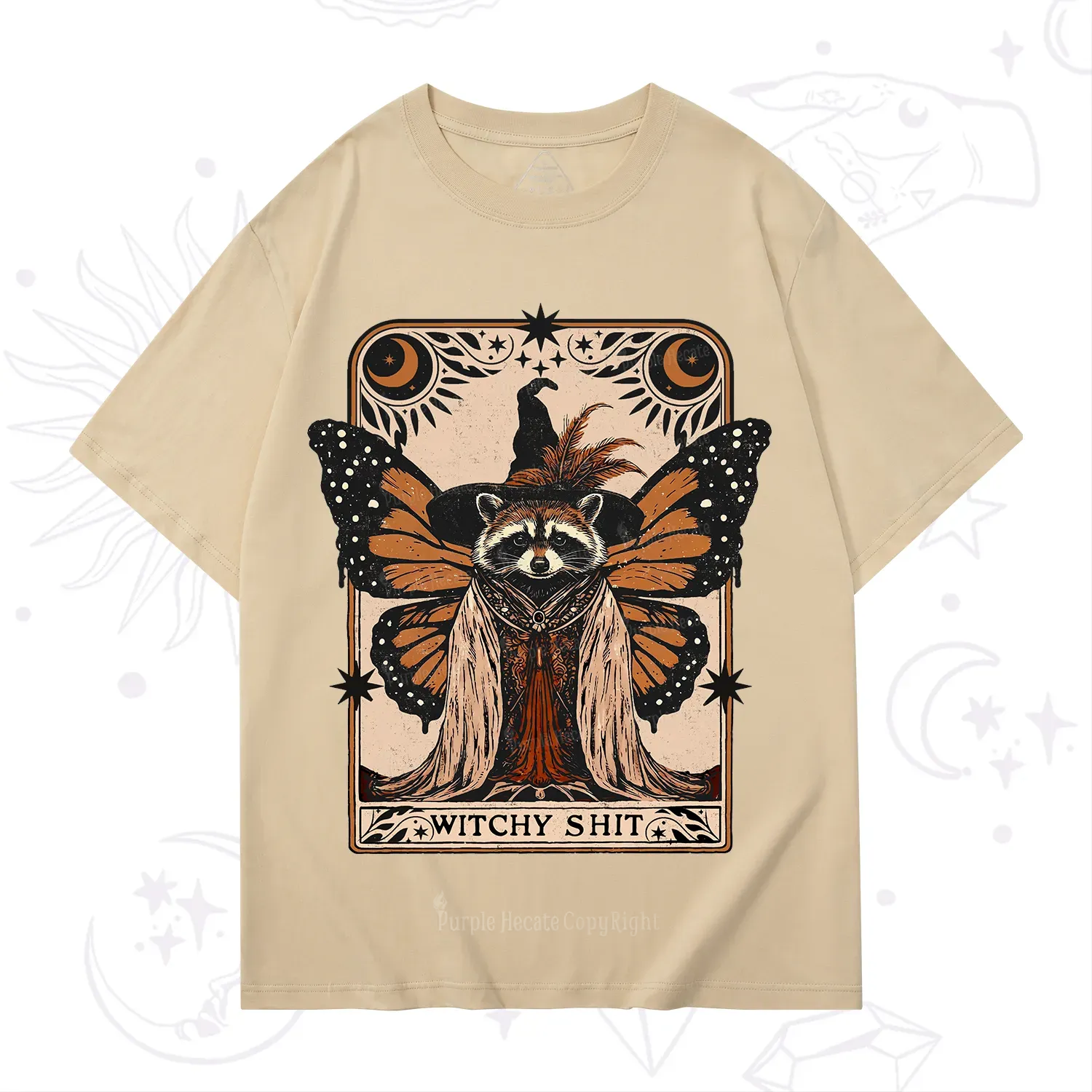 Purplehecate Witchy Shit Raccoon T-Shirt