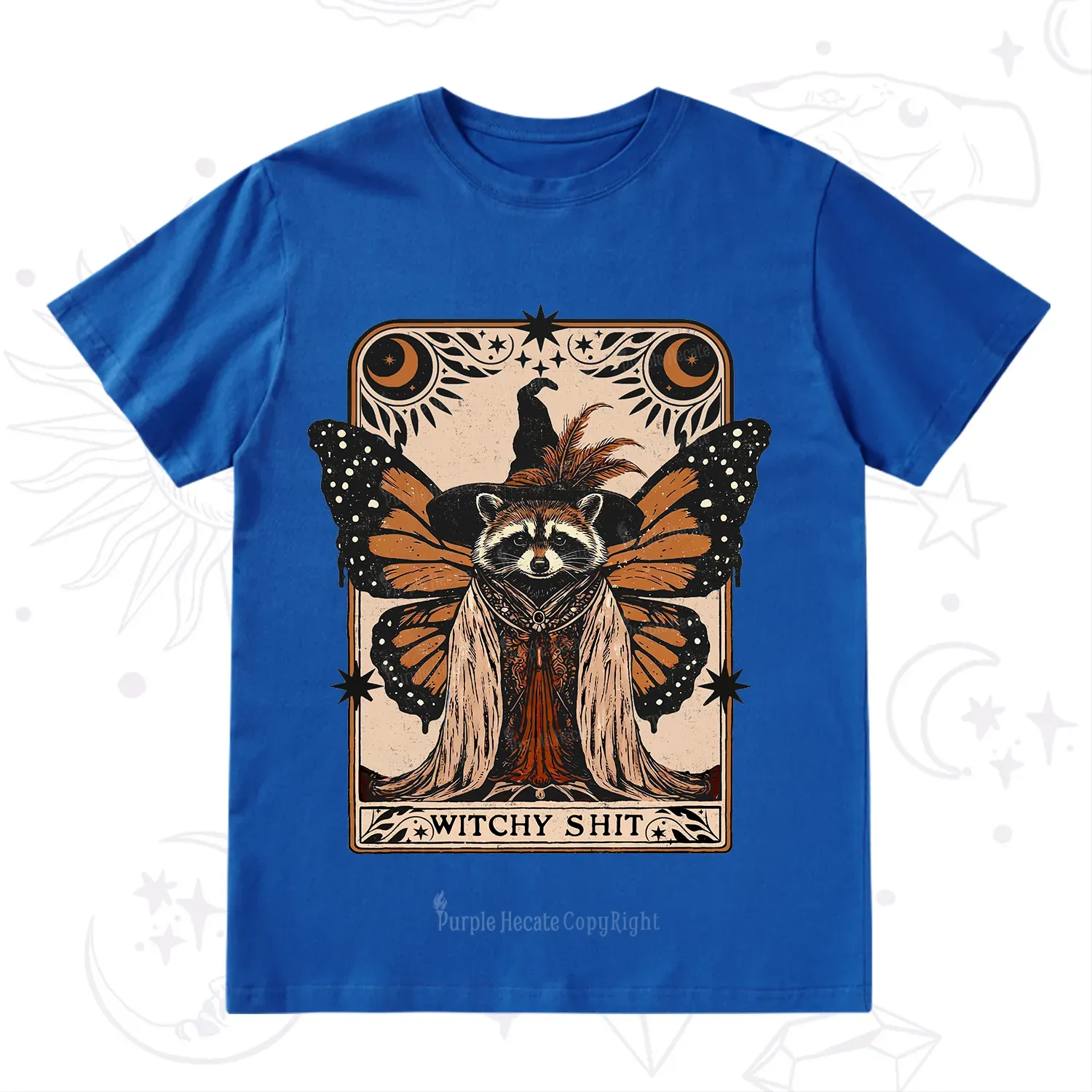 Purplehecate Witchy Shit Raccoon T-Shirt