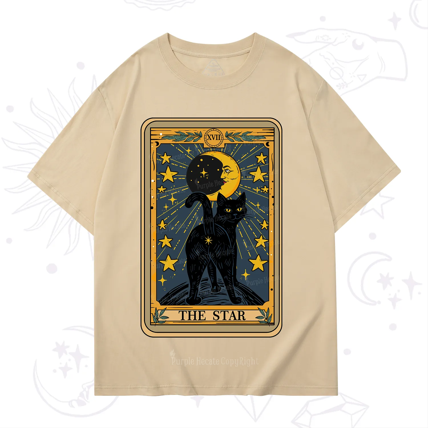 Purplehecate The Star Tarot Cat T-Shirt
