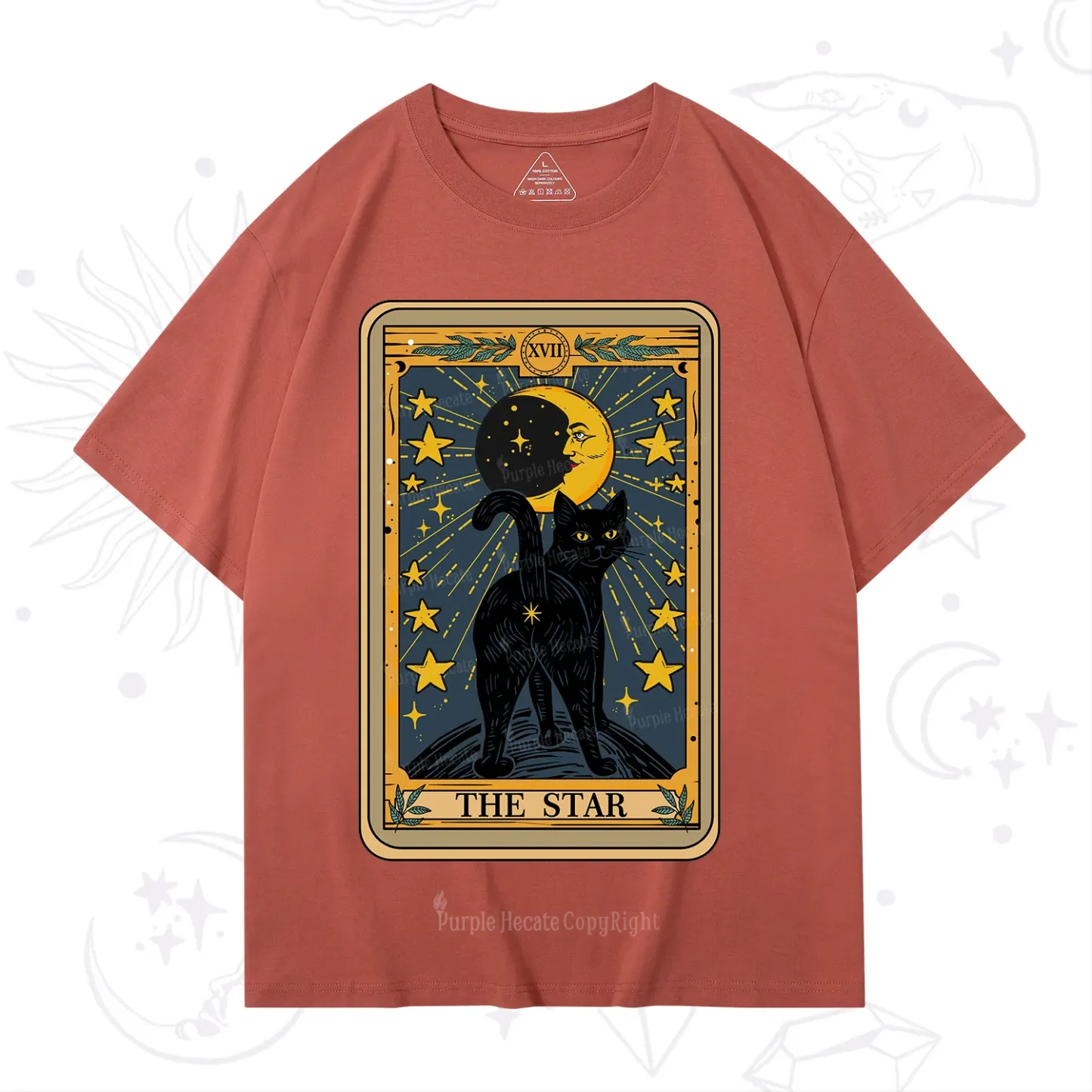 Purplehecate The Star Tarot Cat T-Shirt