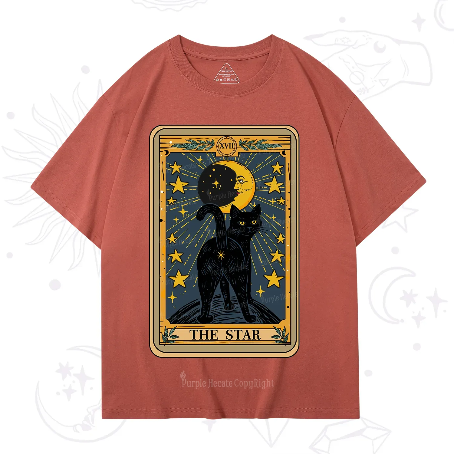 Purplehecate The Star Tarot Cat T-Shirt